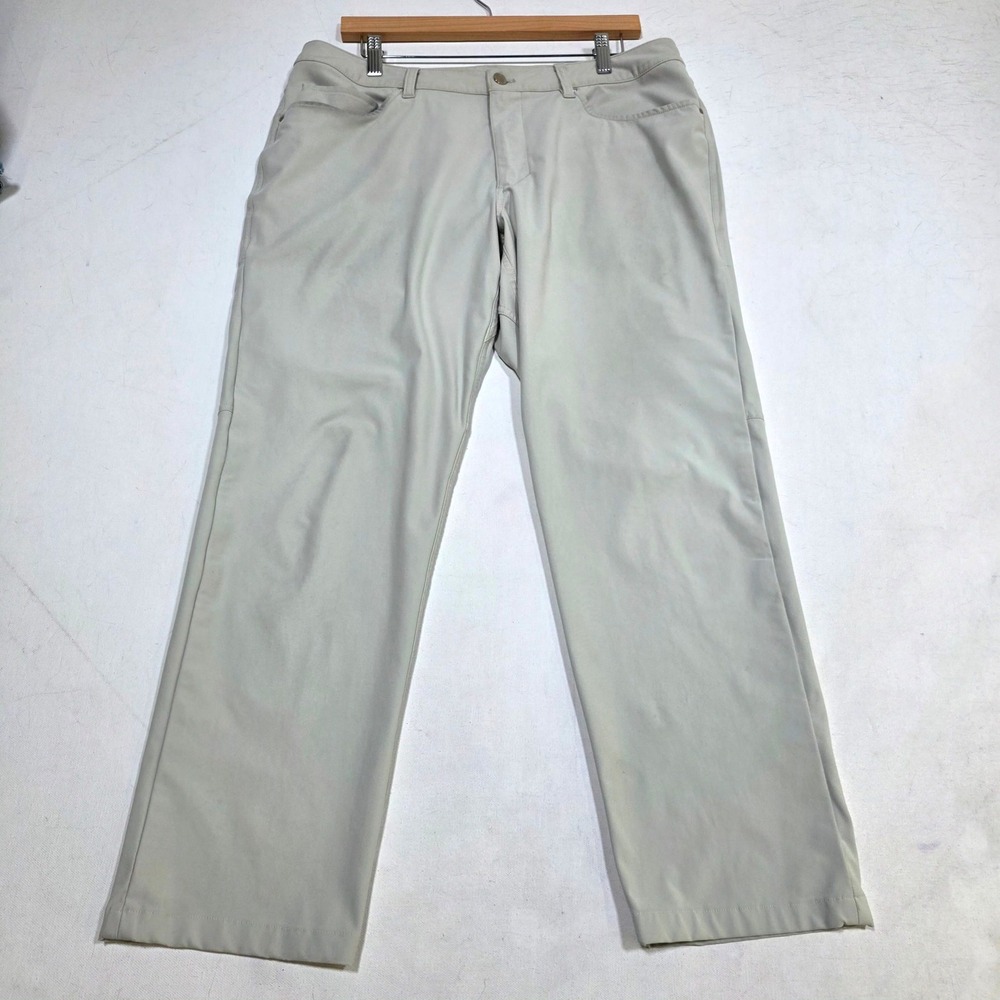 Lululemon ABC Pant Classic Fit Mens 34 Light Gray Warpstreme Trousers LM5A43S